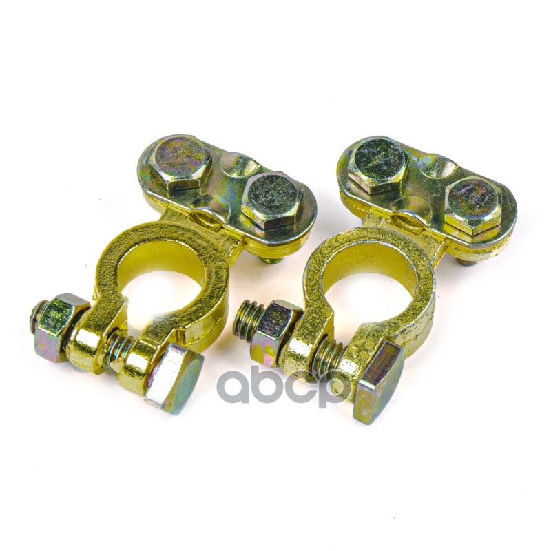 Клеммы АКБ цинк 2шт, прижимная планка