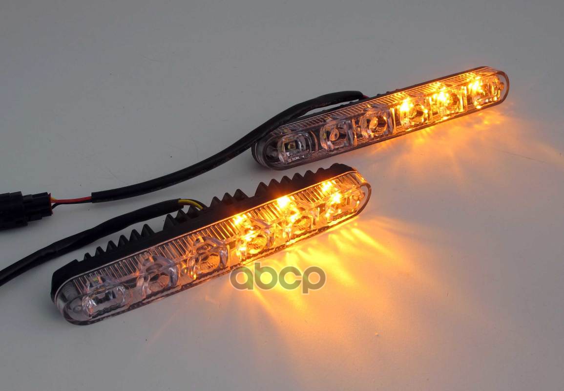 Дневные ходовые огни 6 LED Вымпел DRL-HP-X6 (металл. корпус, бегущая строка)