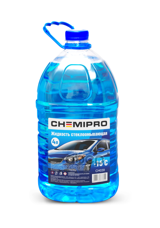 Ch039 Жидкость Для Стеклоомывателя Зимняя! 4L Готовая -15°С, Изопропиловая CHEMIPRO арт. CH039