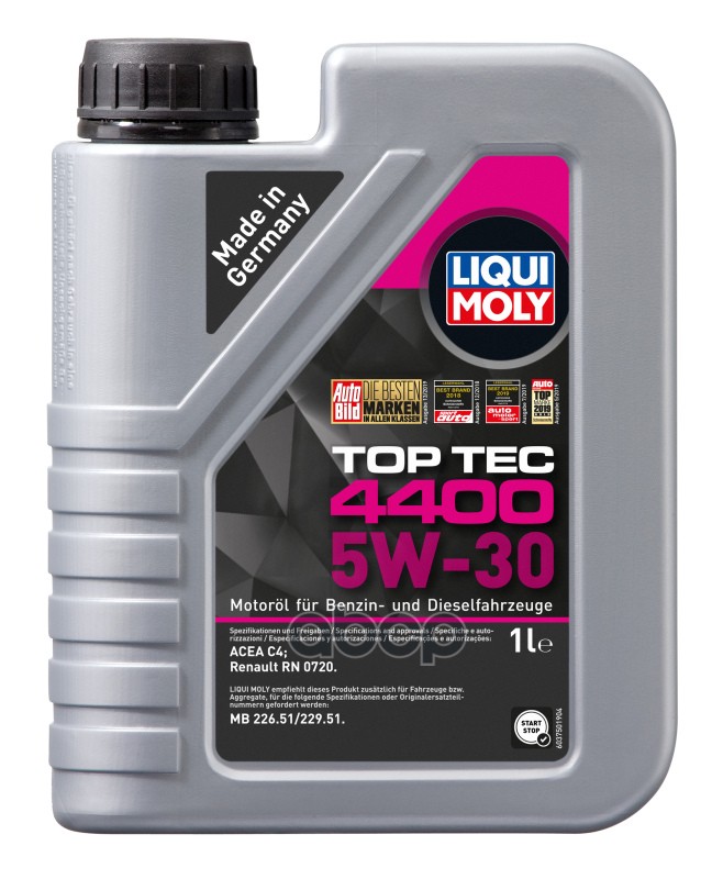 LIQUI MOLY Liquimoly 5W30 Top Tec 4400 (1L) Масло Мотор.!Синт C4-08 / Renault Rn 0720