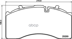 колодки дисковые 29158/29269 !без выреза под балку SAF/KNORR SK7