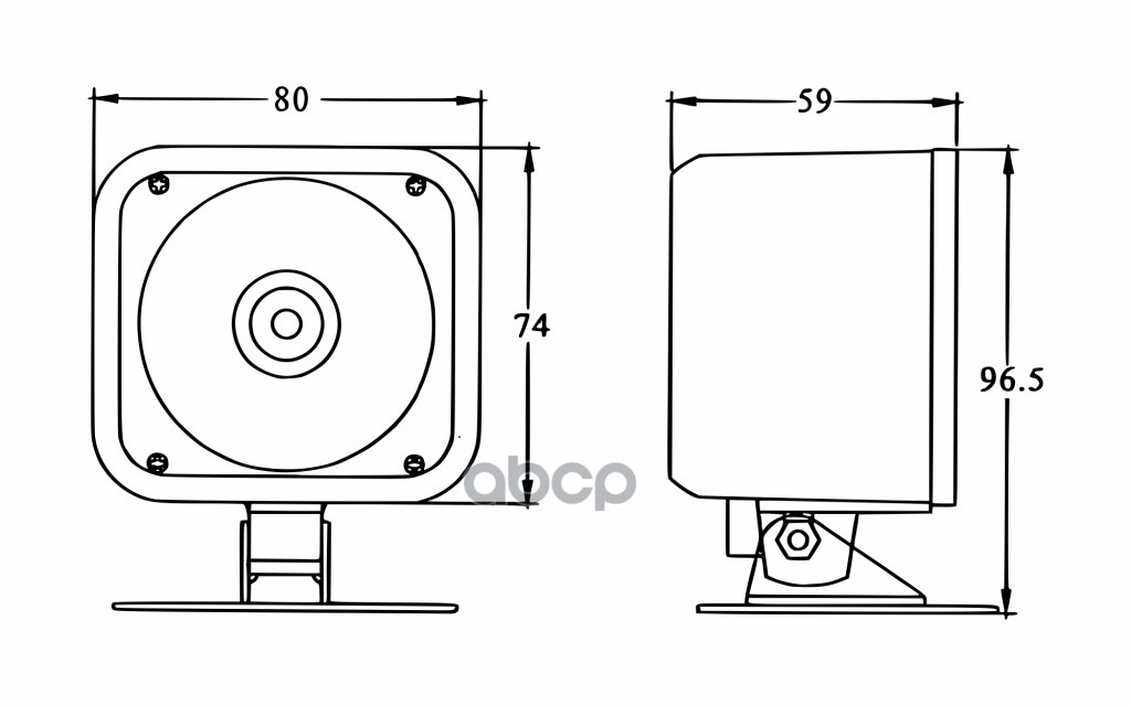 Сирена автосигнализации Вымпел (BCS-S108, 6-ти тональная, 20 Вт)