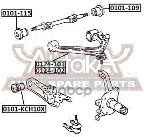 САЙЛЕНТБЛОК ПЕРЕДНЕГО ВЕРХНЕГО РЫЧАГА ЗАДНИЙ
