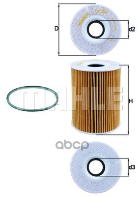 Фильтр масл.PORSCHE CAYENNE, CARRERA, 911 3.6-4.8 07> Mahle/Knecht арт. OX254D4