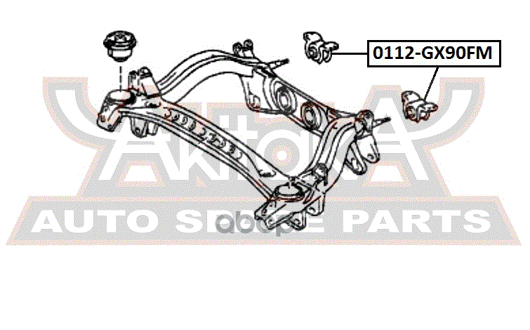 Подушка задней рамы TOYOTA MARK 2/CHASER/CRESTA GX90 1992-1996