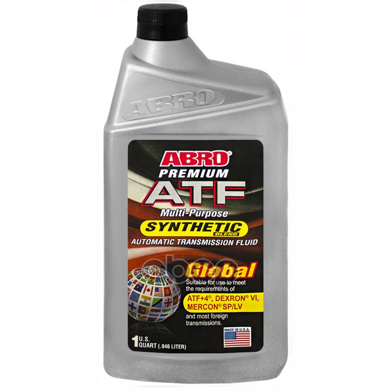 Масло трансмиссионное ABRO ATF+4, DEXRON-VI синтетика 1 л (для АКПП) Описание: синтетическая трансмиссионная жидкость премимум качества,отвечающая требованиям спецификации DEXRON VI.Сфера применения: используется для автоматических коробок передач.Свойств