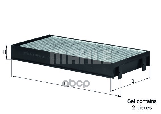 Фильтр салона угольный (комплект 2 шт) Mahle/Knecht арт. LAK221S