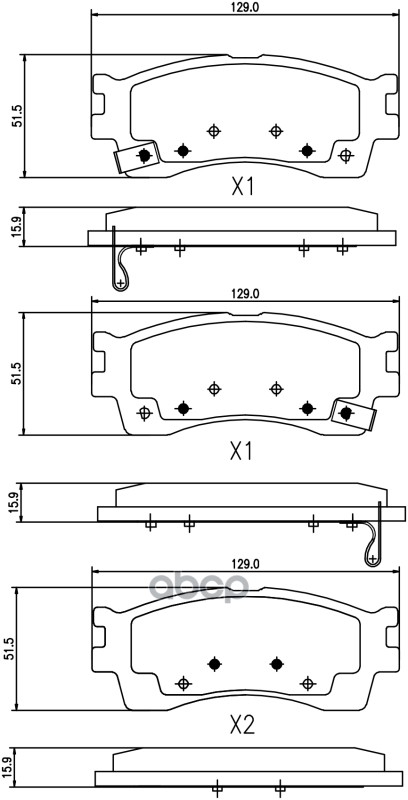 Комплект передних тормозных колодок, дисковый тормоз
