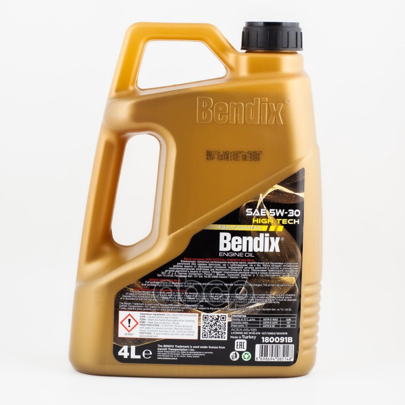 Масло моторное, синтетика BENDIX HIGH TECH 5W-30 A5 ACEA A5_B5 STJLR.03.5003 For