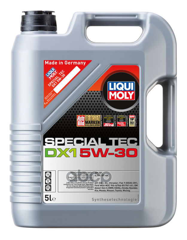 LIQUI MOLY Liquimoly 5W30 Special Tec Dx1 (5L) Масло Моторное !Синт Api Sn/Rc, Ilsac Gf-5, Ford Wss-M2c 946-A
