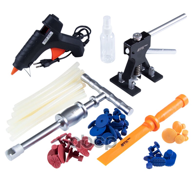 СИСТЕМА КЛЕЕВАЯ ДЛЯ РЕМОНТА ВМЯТИН БЕЗ ПОКРАСКИ, КЕЙС, 52 ПРЕДМЕТА AFFIX AF11810052C