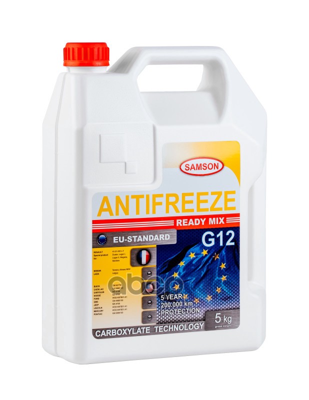 Samson Eu-Standard G12 5Kg Антифриз! Желтый, Готовый Carboxylate SAMSON арт. 803368