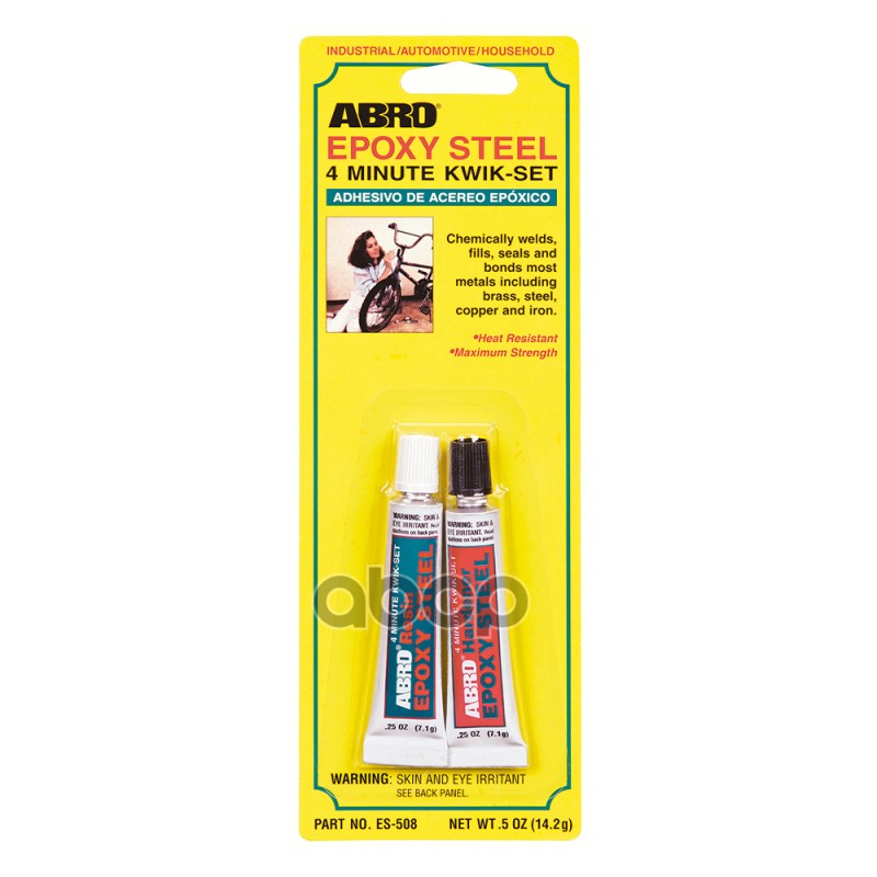 Клей Эпоксидный! 4-Х Минутный Для Металлов 14.2Г ABRO арт. ES508