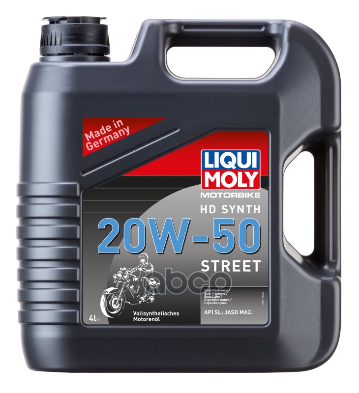 Liquimoly 20W50 Motorbike Hd Synth Street (4L) Масло Моторн.! Для Мотоциклов Синтapi Sl, Jaso Ma2 LIQUI MOLY арт. 3817