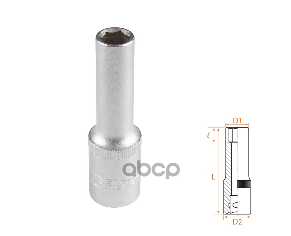 Головка Торцевая Глубокая Шестигранная 12, 10 Мм AFFIX арт. AF00140010