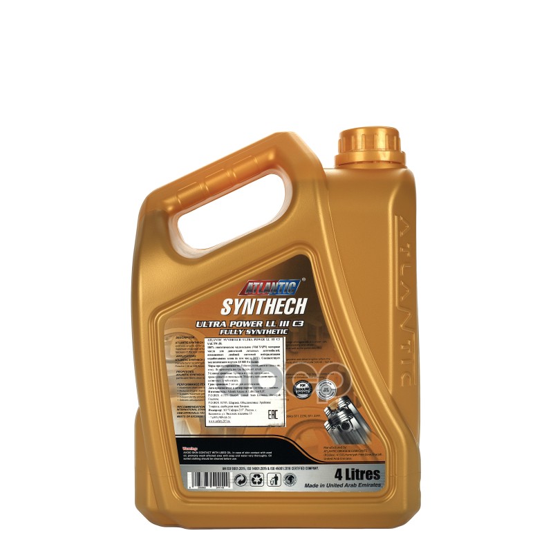 Масло моторное 5W30 Atlantic Synthech Ultra Power LL III C3 (4л)