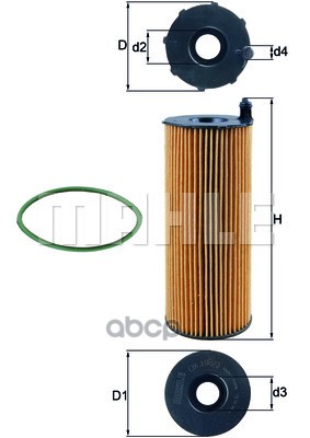 Фильтр масл.AUDI A4,A5,A8,Q7/VW TOUAREG 2.7-3.0TDI 2004=> Mahle/Knecht арт. OX196/3D