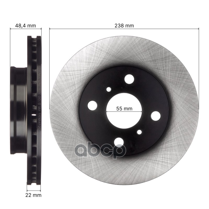 Диск тормозной передний AVANTECH 43512-12350/ 43512-12360/ 43512-12580/ 43512-12590