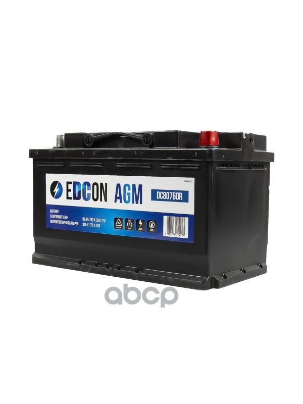 аккумуляторная батарея 19.5/17.9 евро 80Ah 760A 315/175/190 B13 AGM