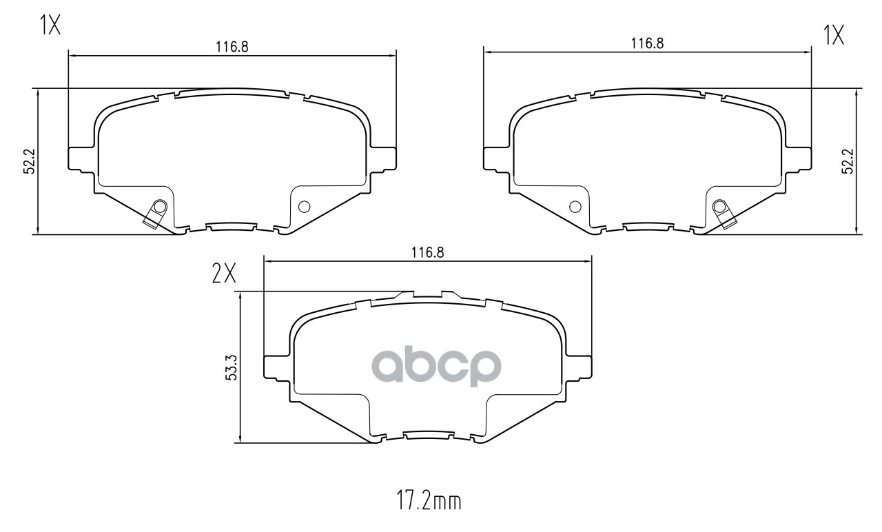Колодки тормозные CHANGAN UNI-K 20- задн.(с против. пласт + с датч.износ. + смаз
