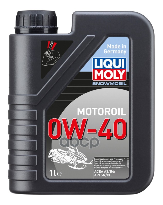 LIQUI MOLY Liquimoly 0W40 Snowmobil Motoroil (1L) Синт.масло Моторн!Для Снегох Api Cf/Sm, Acea B4/A3