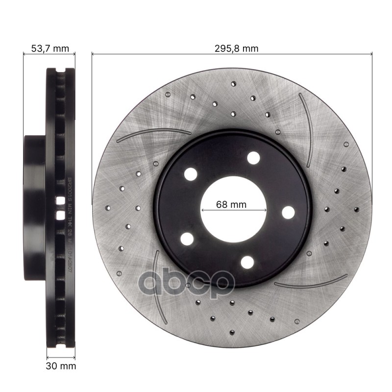 Диск тормозной передний правый AVANTECH (перфорированный) 40206-21U00/40206-21U01