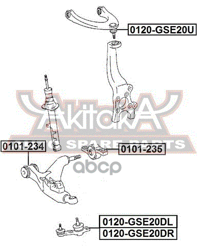 ОПОРА ШАРОВАЯ ПЕРЕДНЯЯ НИЖНЯЯ ЛЕВАЯ