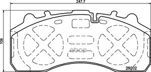 CVP020K_колодки дисковые 29087 29061 Omn MB Actros, Setra, SMB, SAF, KAMAZ 54