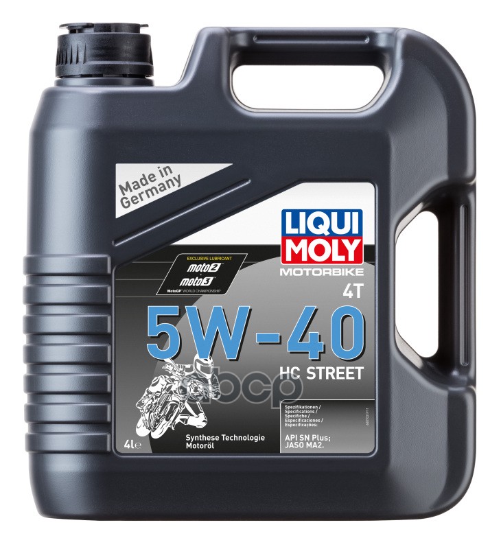 Liquimoly 5W40 Motorbike 4T Hc Street (4L) Масло Моторное! Hc-Синт., Для Мотоц Api-Sn, Jaso Ma-2 LIQUI MOLY арт. 20751