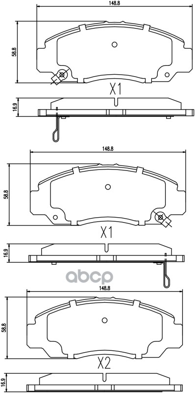Комплект передних тормозных колодок, дисковый тормоз