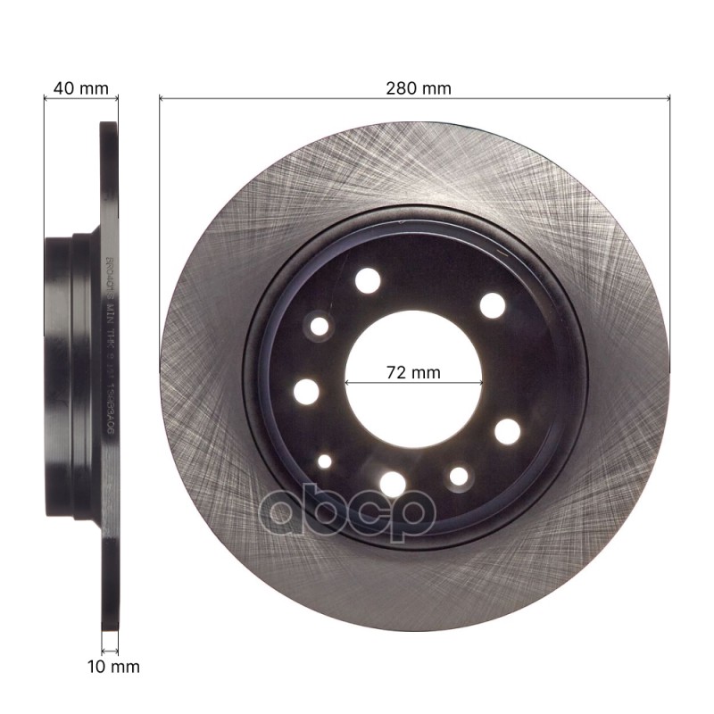 Диск тормозной задний AVANTECH GF3Y26251 / GF3Y26251A / GFYY26251 / N123-26-251A / GK2Y26251G / GK2Y26251F / GK2Y26251E