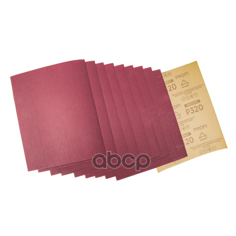 Бумага наждачная водостойкая 230x280 мм P320 Profi (10шт)