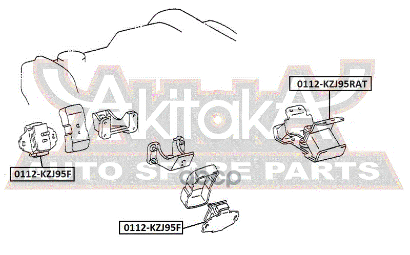 ПОДУШКА ДВИГАТЕЛЯ ПЕРЕДНЯЯ 1KDFTV/1KZTE