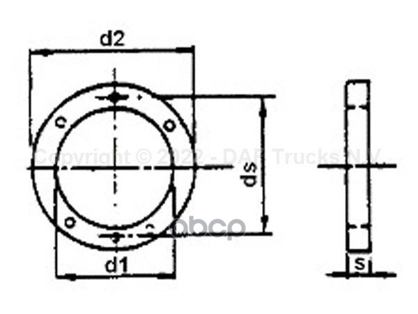 шайба дистанционная поворотной оси S=2,25DAF