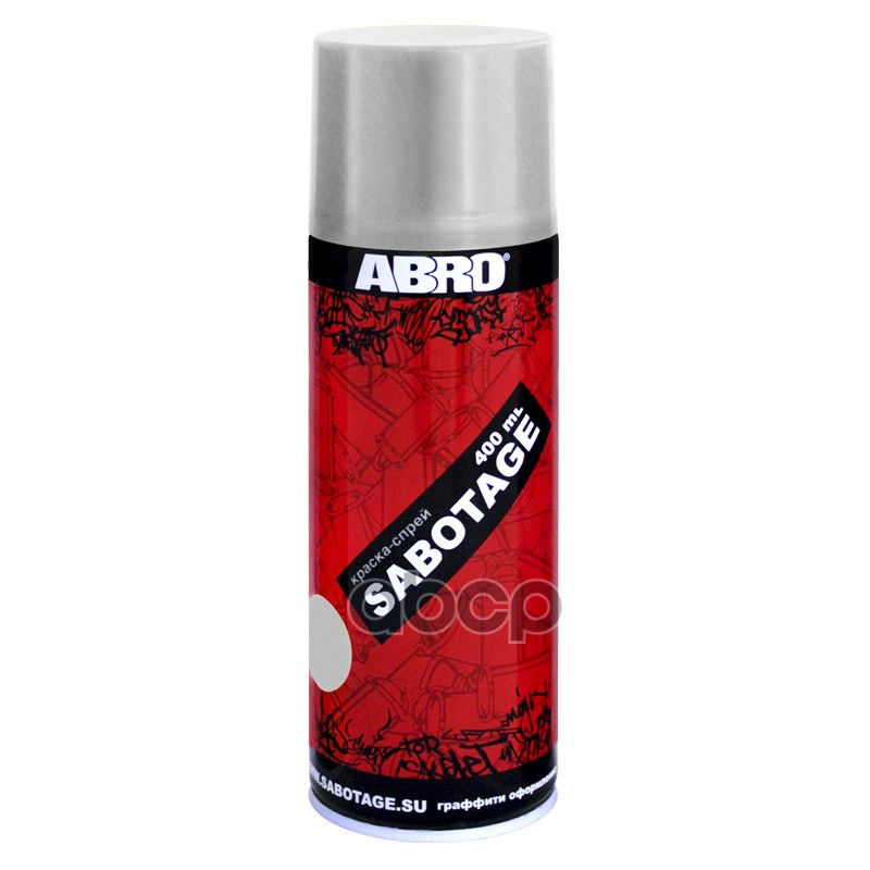 Краска аэрозольная Abro Sabotage 036 серебряный 400 мл