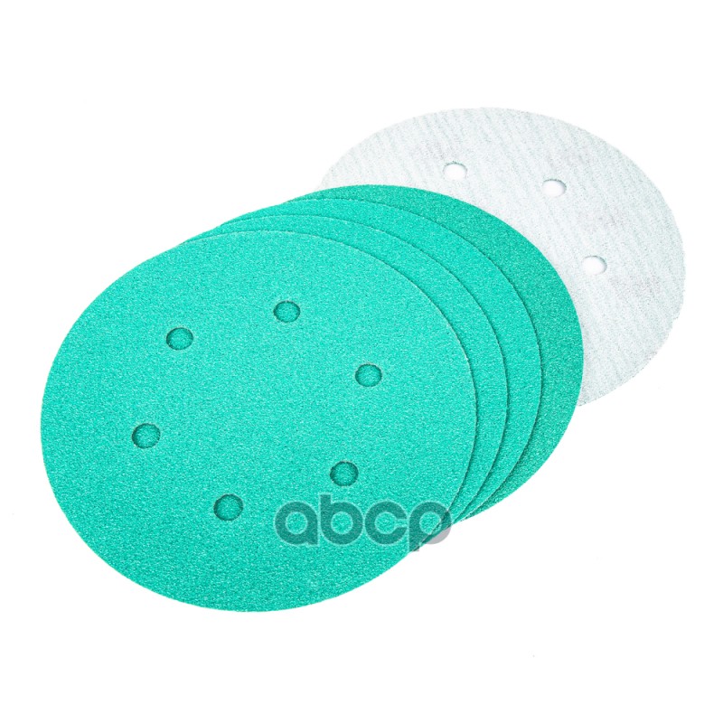 Круг абразивный (шлифовальный) d=150 мм P80 с 6 отверстиями под липучку (5шт)