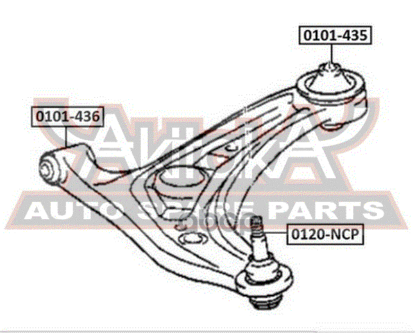 Сайлентблок переднего рычага задний TOYOTA BB NCP30 2000-2005