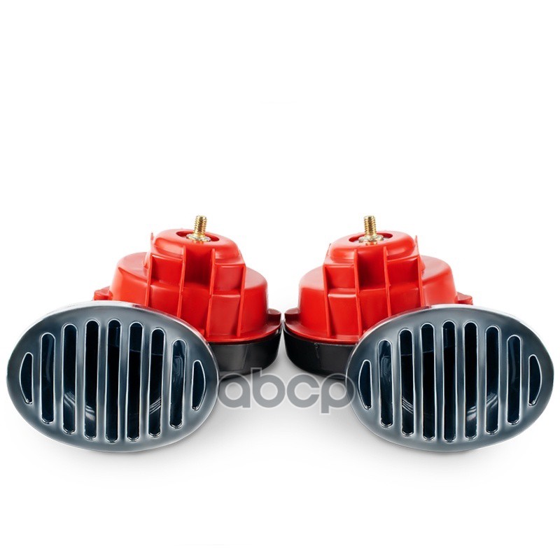 Сигнал звуковой 12 В (улитки) 410/510Гц 90 мм хром/красный AVS 43311