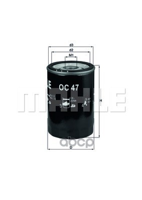 Фильтр масл.VW/AUDI Mahle/Knecht арт. OC47
