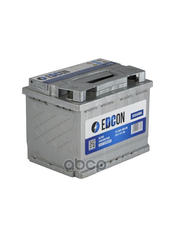 Аккумуляторная Батарея! 55Ah 450A +Справа 242X175x190 EDCON арт. DC55450RM