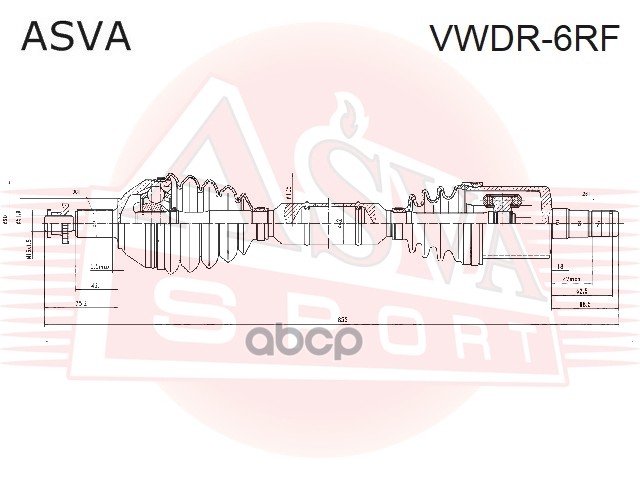 ПРИВОД ПЕРЕДНИЙ ПРАВЫЙ 26X870X36
