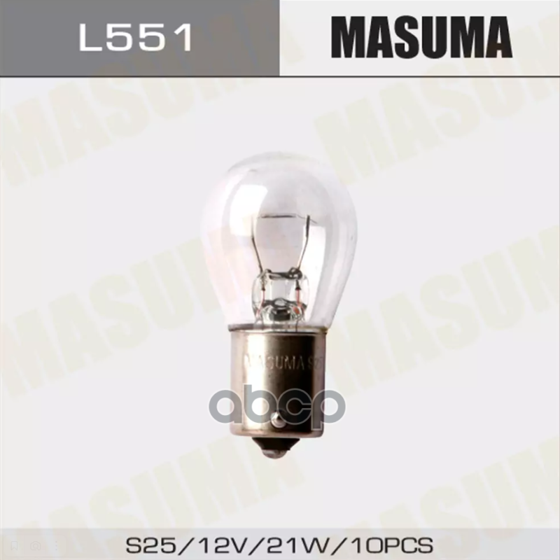 Лампа 12V S25 21W Ba15s Masuma 10 Шт. Картон L551 Masuma арт. L551