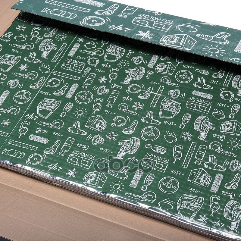 Шумоизоляция, вибропоглощение Expert 4 (0.5х0.7м) толщина 4мм, фольга 80мкм одно