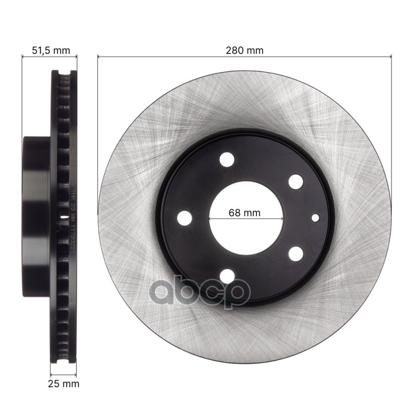 Диск тормозной передний AVANTECH B45A-33-251A