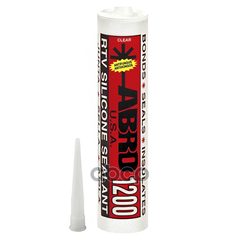 Герметик силиконовый ABRO прозрачный 310мл (под пистолет) ABRO