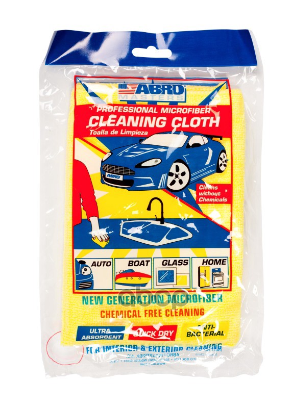 Салфетка Abro Masters протирочная микрофибра желтая CT-210-YE