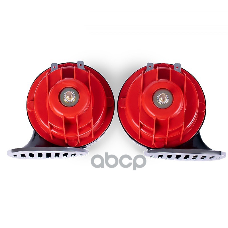 Сигнал звуковой 12 В (улитки) 410/510Гц 90 мм хром/красный AVS 43311