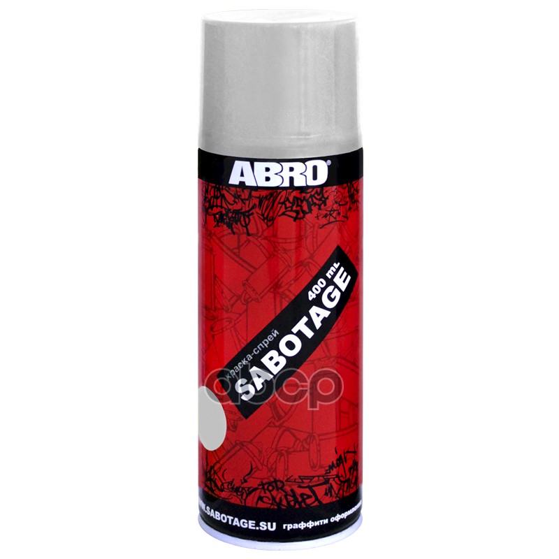 Краска (аэрозоль) ABRO SABOTAGE серая светлая матовая 400 мл Применяется для окраски, ремонта и художественного оформления металлических, деревянных, бетонных, кирпичных и других поверхностей. Дает стойкие красочные цвета, хорошо пригодна для внешних рабо