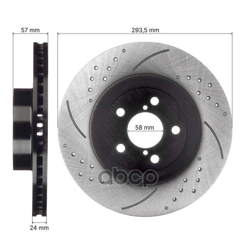 Диск тормозной AVANTECH передний левый (перфорированный) 26300AE060 / 26300AE02A / 26300FE040