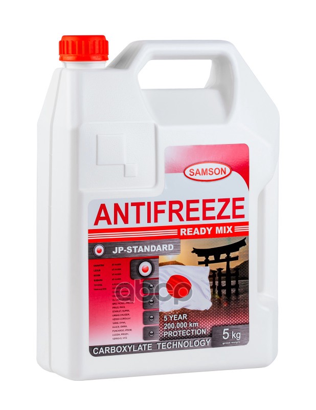 Samson Jp-Standard Red 5Kg Антифриз! Красный, Готовый Special Japan Cars SAMSON арт. 803245